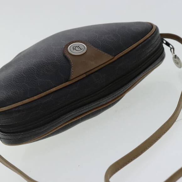 DIOR Honeycomb Canvas Shoulder Bag Black Brown Silver - Picture 6 of 16